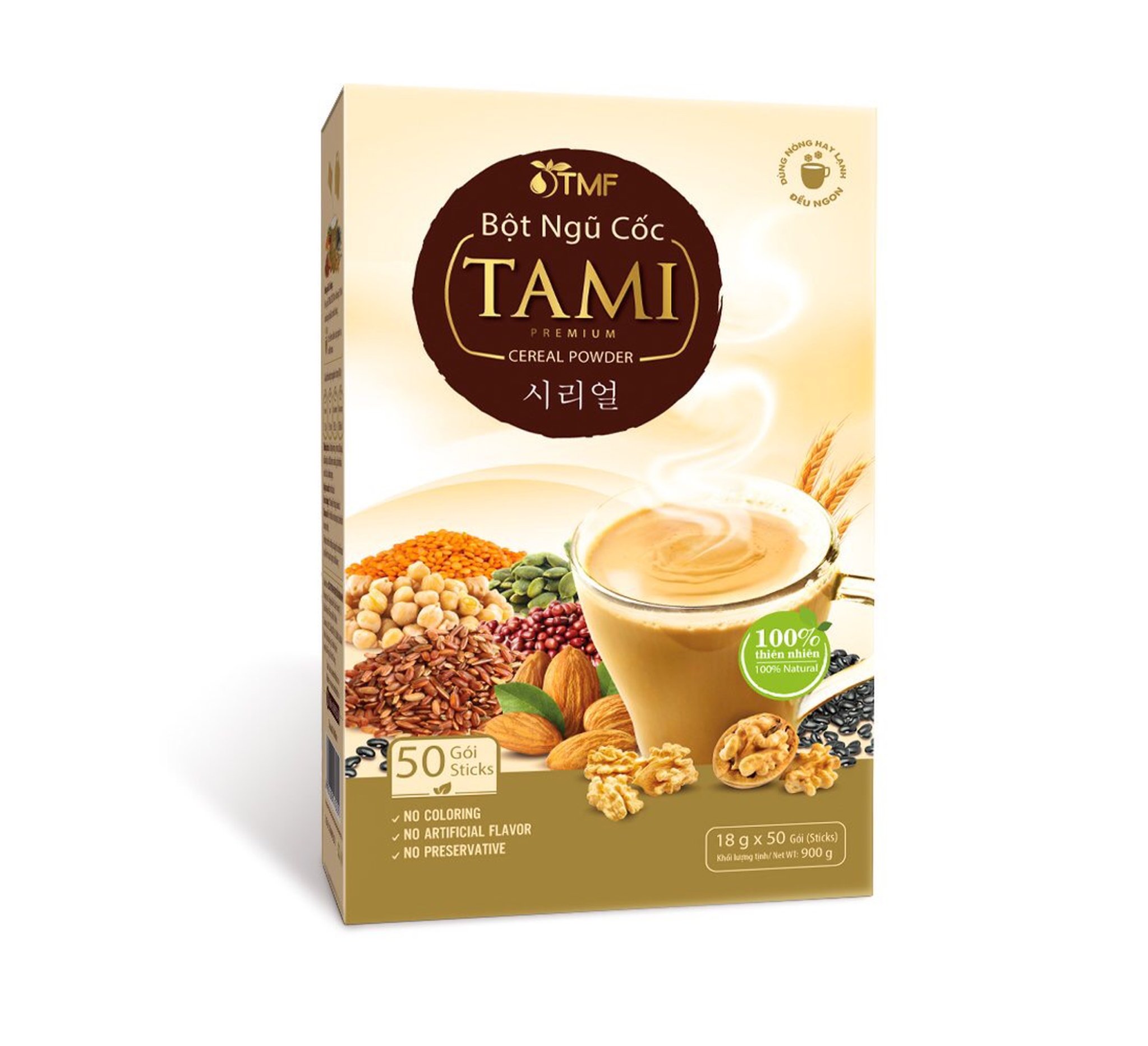 Bột ngũ cốc Tami 900g (18gx50 gói)