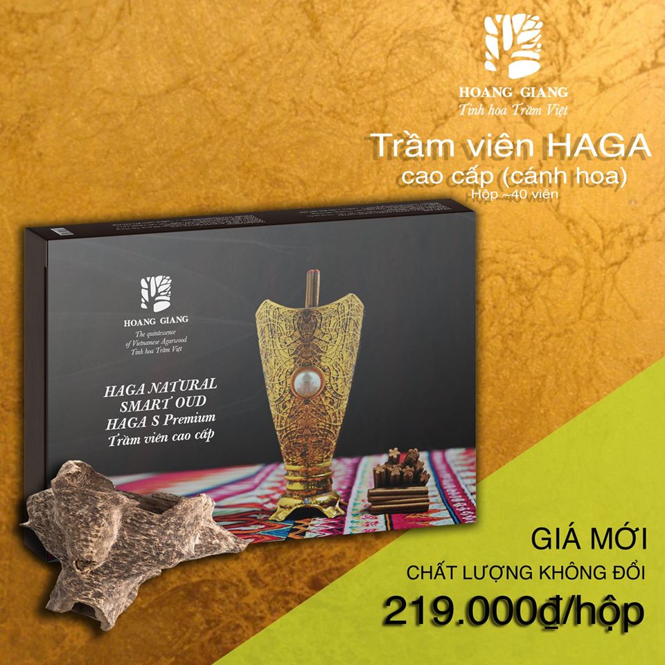 Trầm viên HAGA hình cánh hoa cao cấp