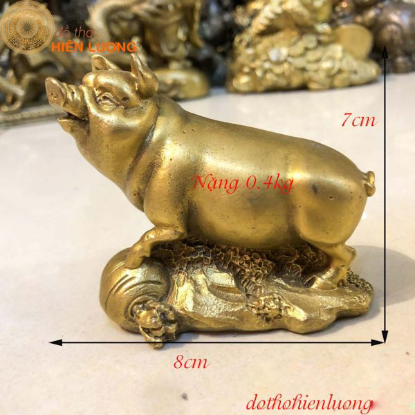 Tượng Heo Trơn Bằng Đồng Phong Thủy