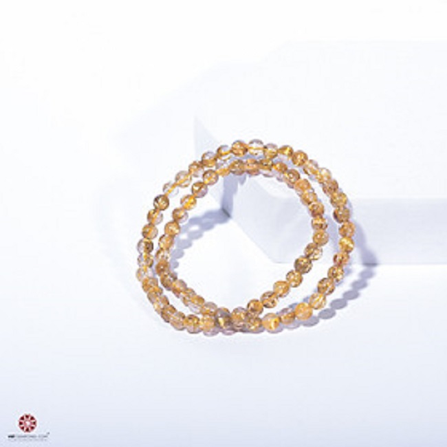 Vòng tay đá thạch anh tóc vàng 6mm