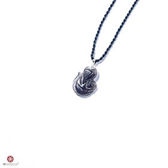 Mặt dây chuyền hồ ly đá Obsidian