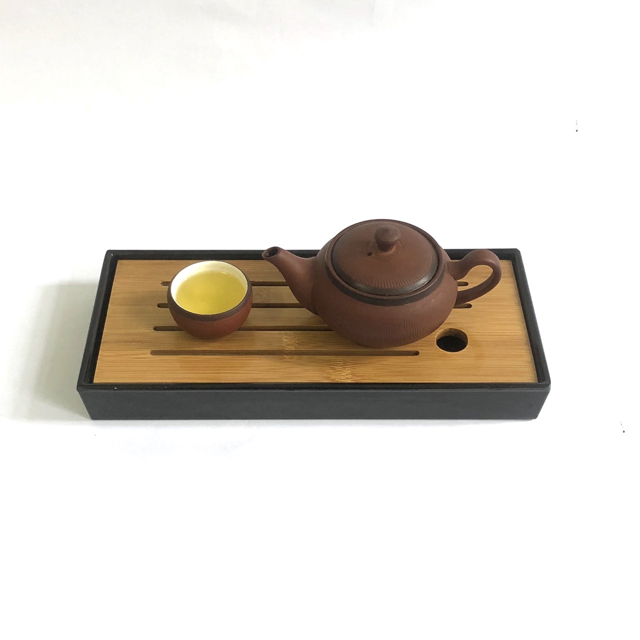 Khay trà độc ẩm - Đế nhựa đen