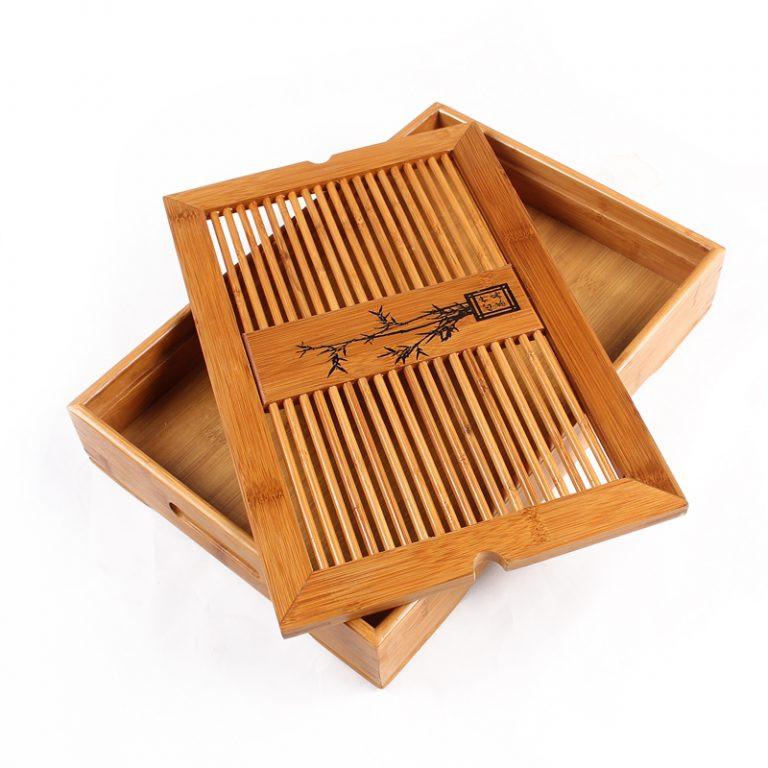 Khay trà hộp tre trung bình 