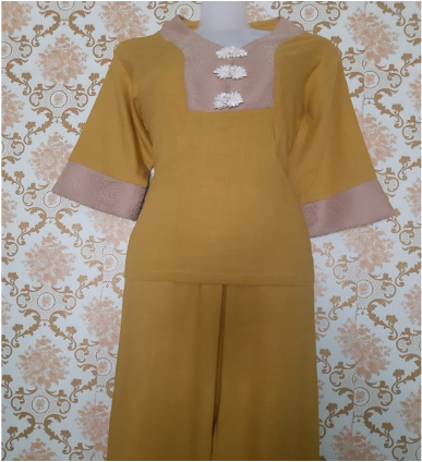 Đồ lam đi Chùa (Ngọc Linen)- Size XXL