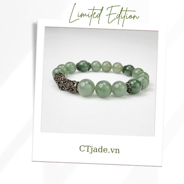 2110134  Trang sức phong thủy hộ mệnh CTjade vòng tay đá Cẩm thạch thiên nhiên