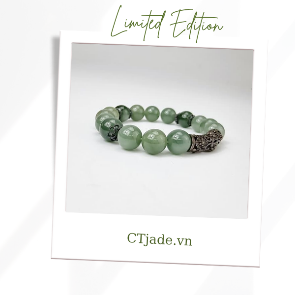 2110134  Trang sức phong thủy hộ mệnh CTjade vòng tay đá Cẩm thạch thiên nhiên