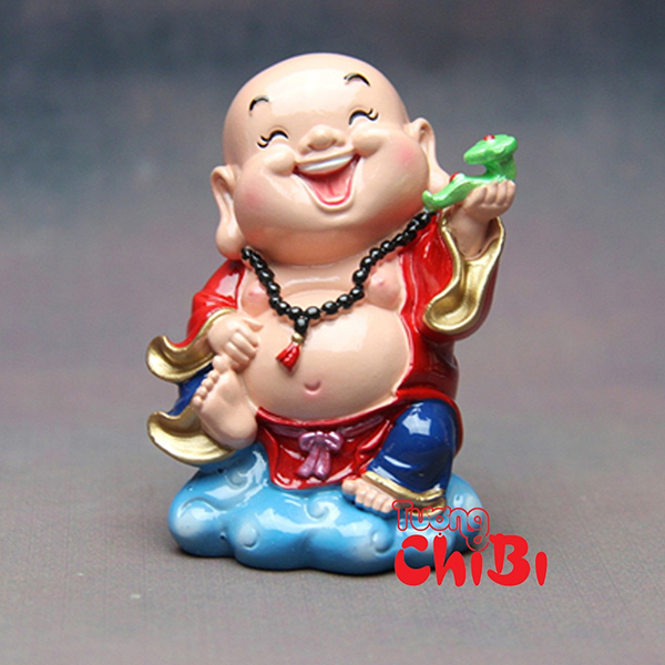 Tượng Chibi Di Lặc Cầm Gậy Như Ý 7cm