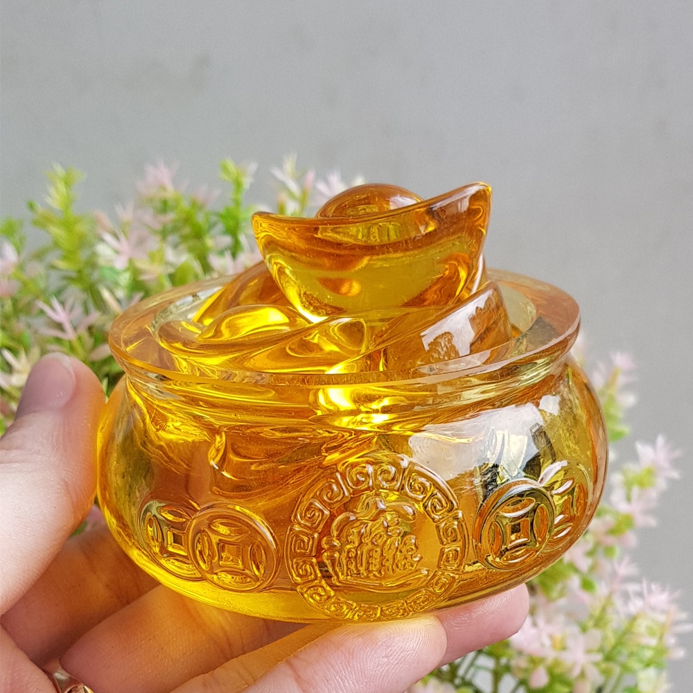 Bát Tụ Bảo lưu ly nhân tạo 8cm