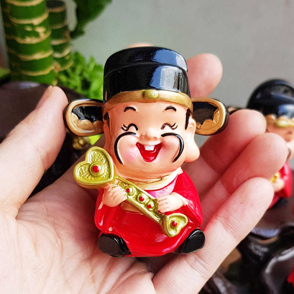 Bộ Ngũ Phúc Lâm Môn 7cm kèm chậu sen