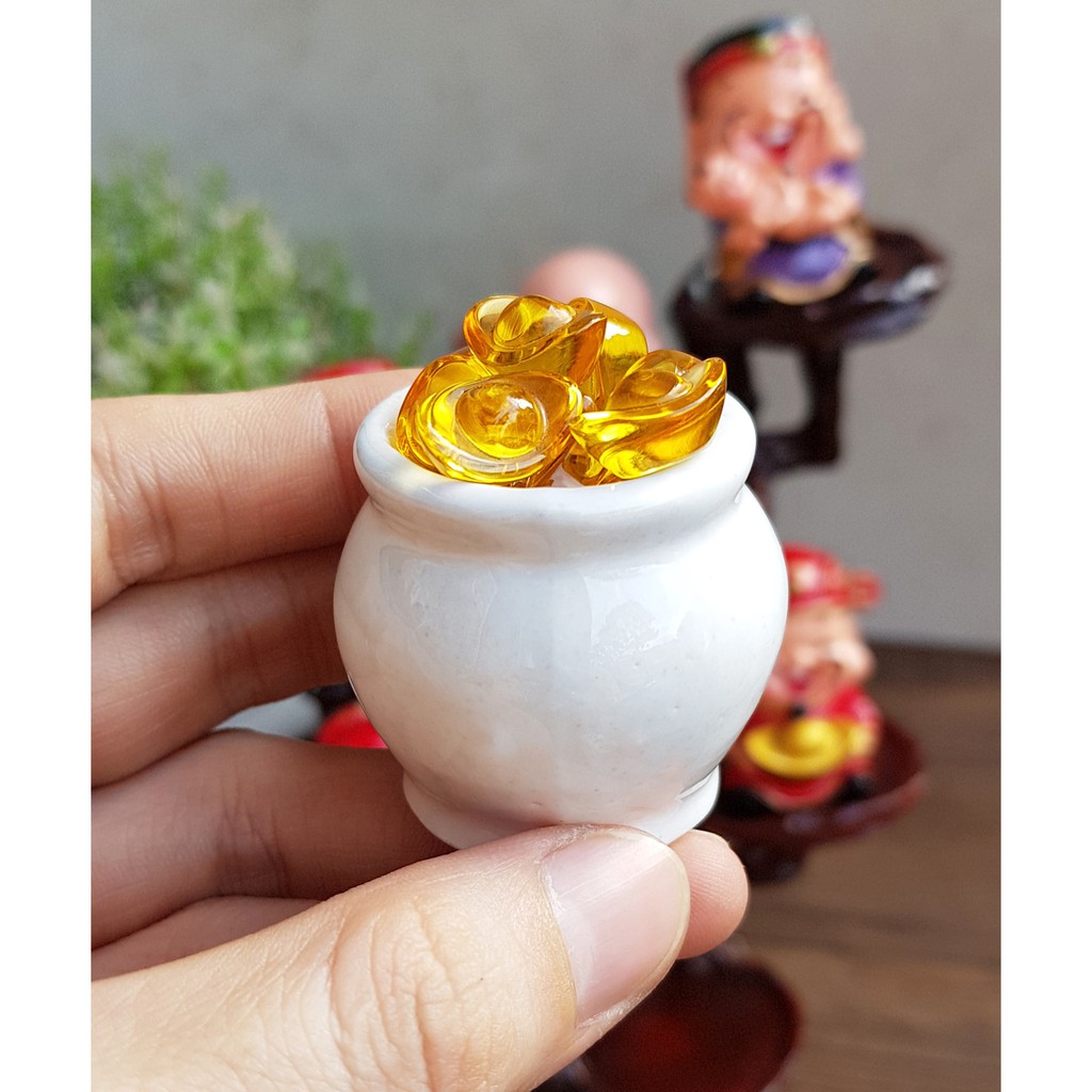 Combo 100 thỏi vàng 1.5cm đá lưu ly nhân tạo