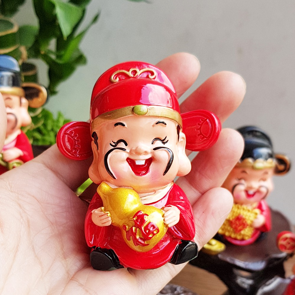 Bộ Ngũ Phúc 2020 kèm chân đế ngang 5 ô sứ dát ánh vàng 