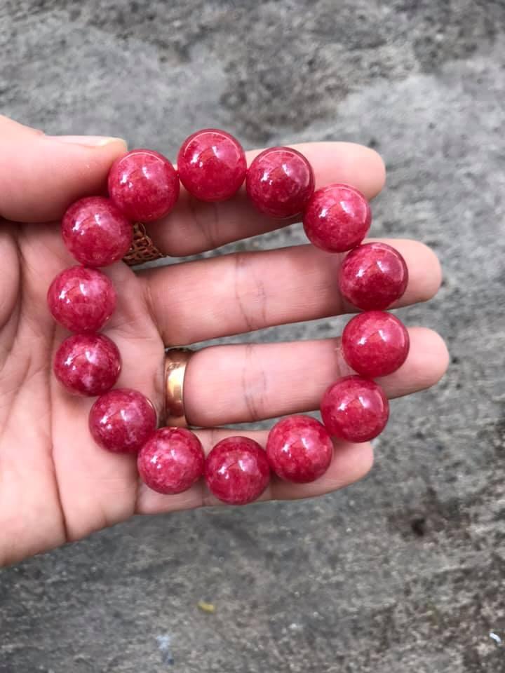 Vòng tay hồng ruby - 6MM