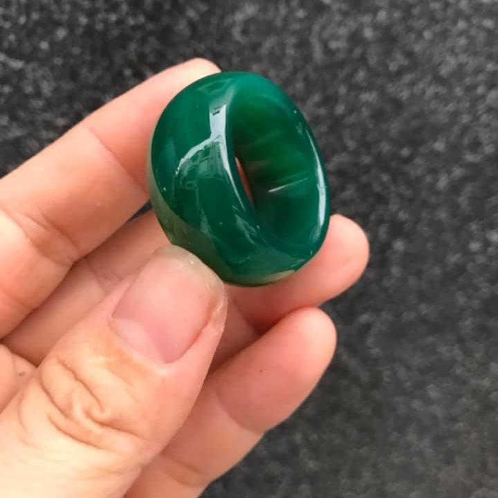 Nhẫn mã não xanh bản lớn - 5