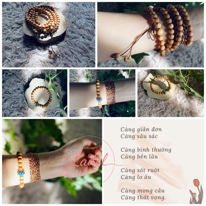 Vòng tay gỗ tuyết tùng 108 hạt size 6li 