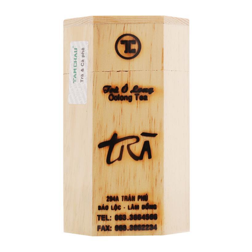 Trà oolong hộp gỗ Tâm Châu 100g