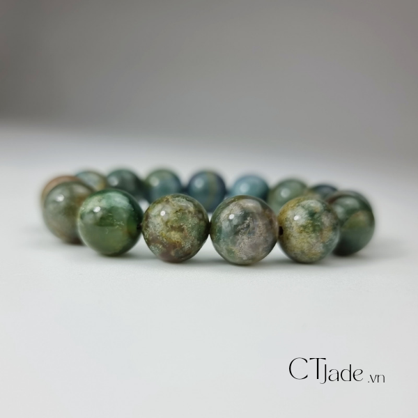 2106264 | Trang Sức Phong Thủy Hộ Mệnh Bình An | Vòng Tay Đá Chalcedony Thiên Nhiên 