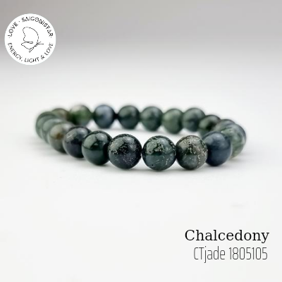 1805105 Chuỗi tay hộ mệnh bình an đá Chalcedony 8ly, Saigonistar