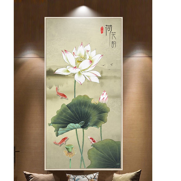 Tranh Treo Tường 3D Hoa Sen Ý HSD9,30x45
