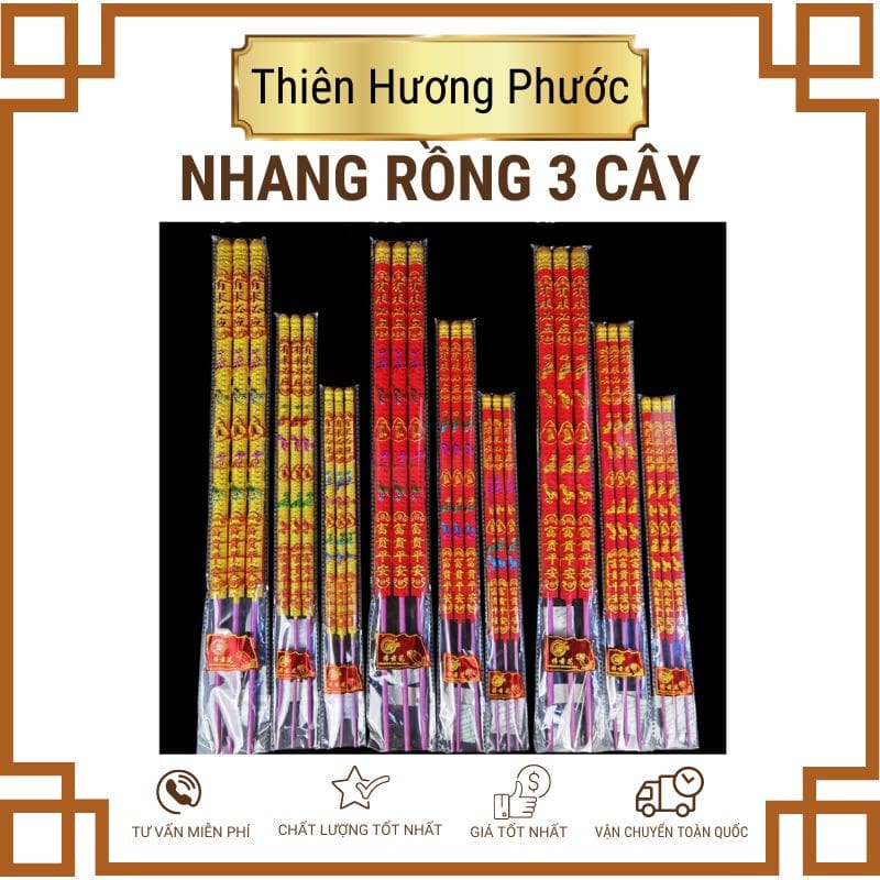 Nhang rồng 3 cây 30cm 40cm
