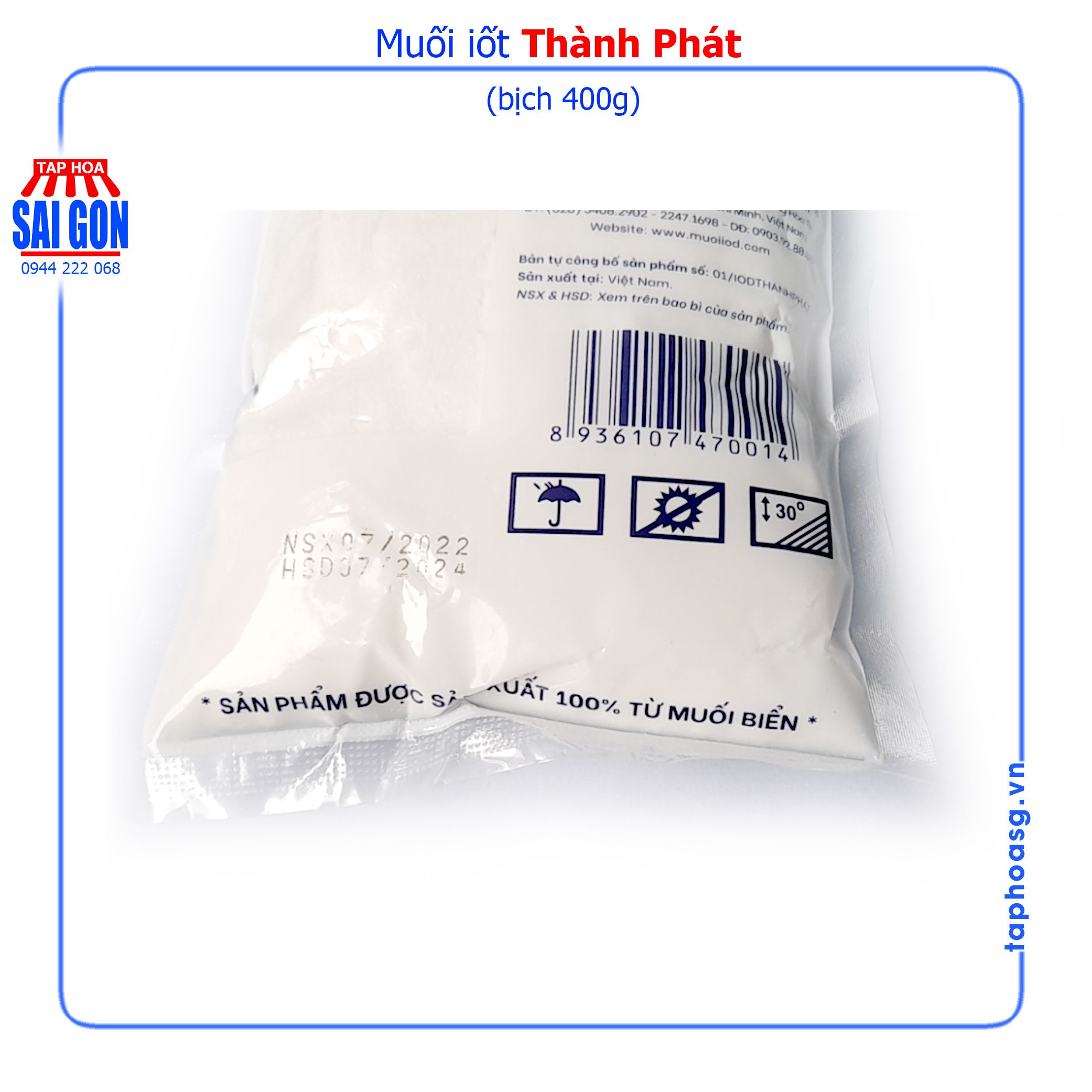 Combo 5 bịch Muối Iốt Thành Phát 400g