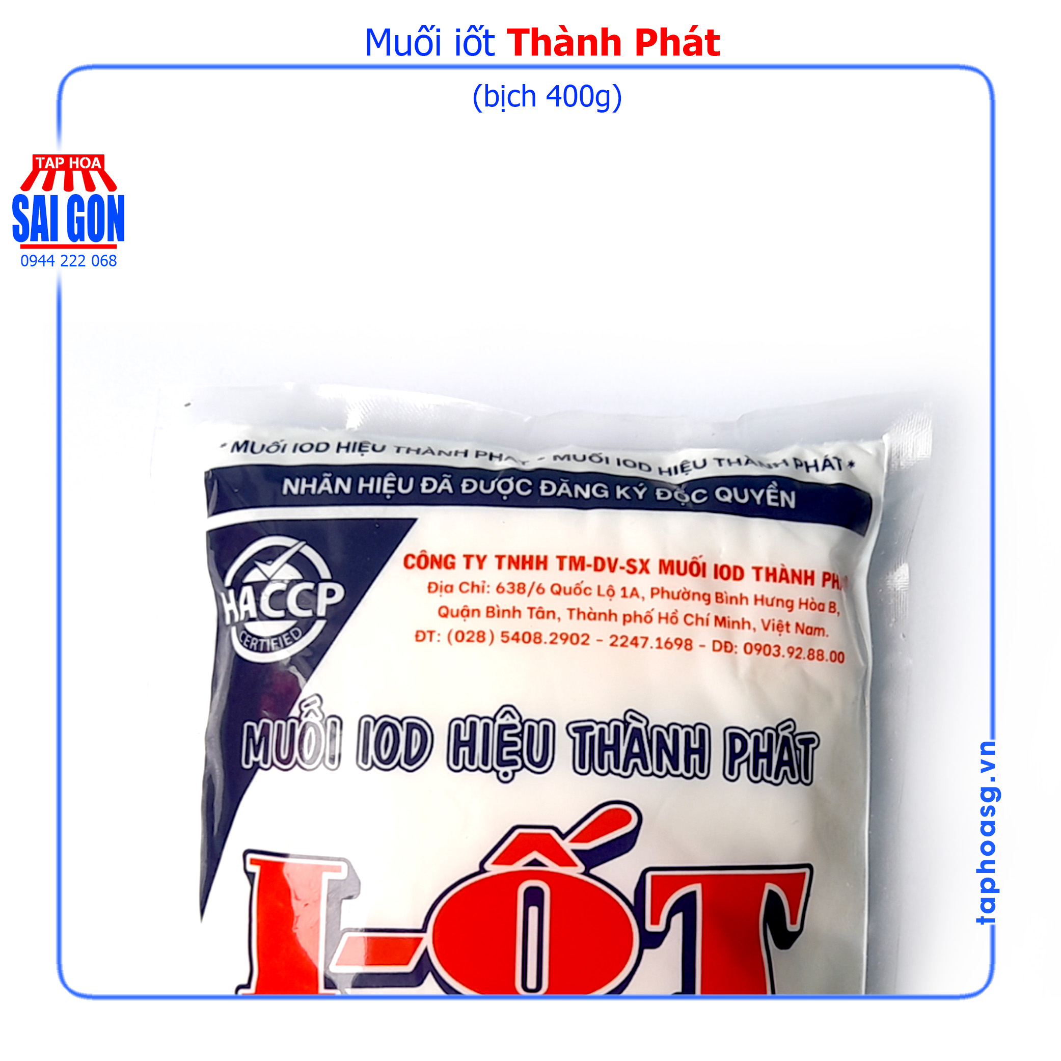 Combo 5 bịch Muối Iốt Thành Phát 400g