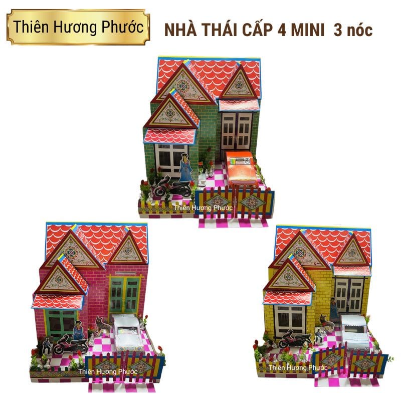 Nhà thái mini 3 nóc cúng giỗ