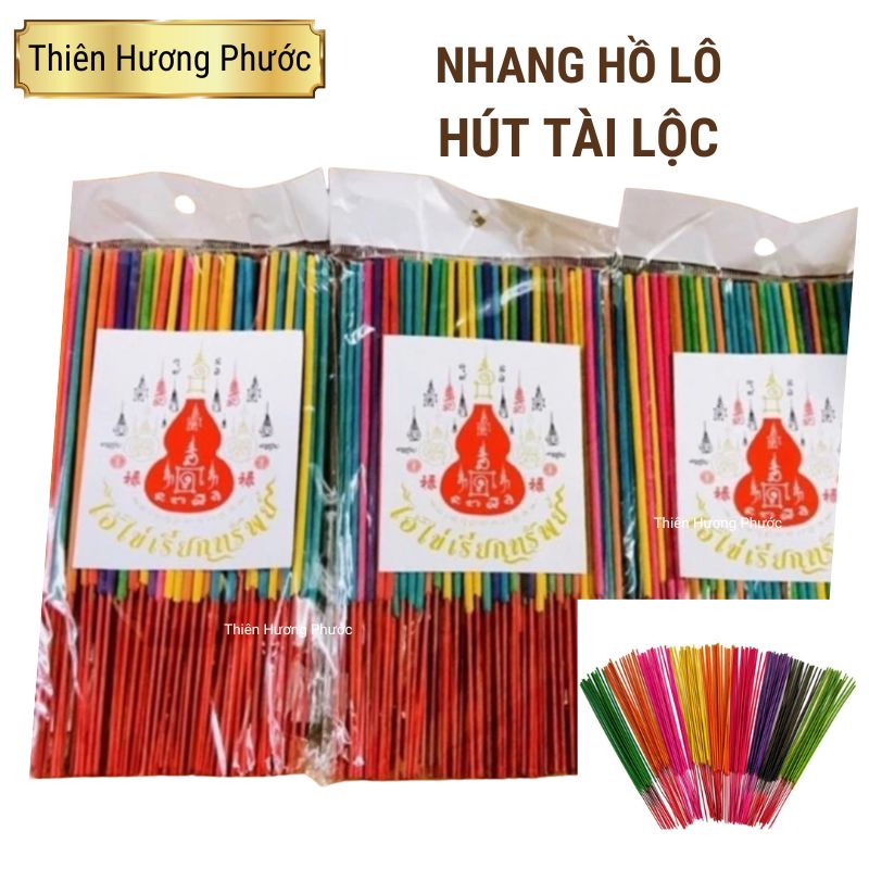 Nhang kích lộc hút tài ngũ sắc hồ lô 20cm